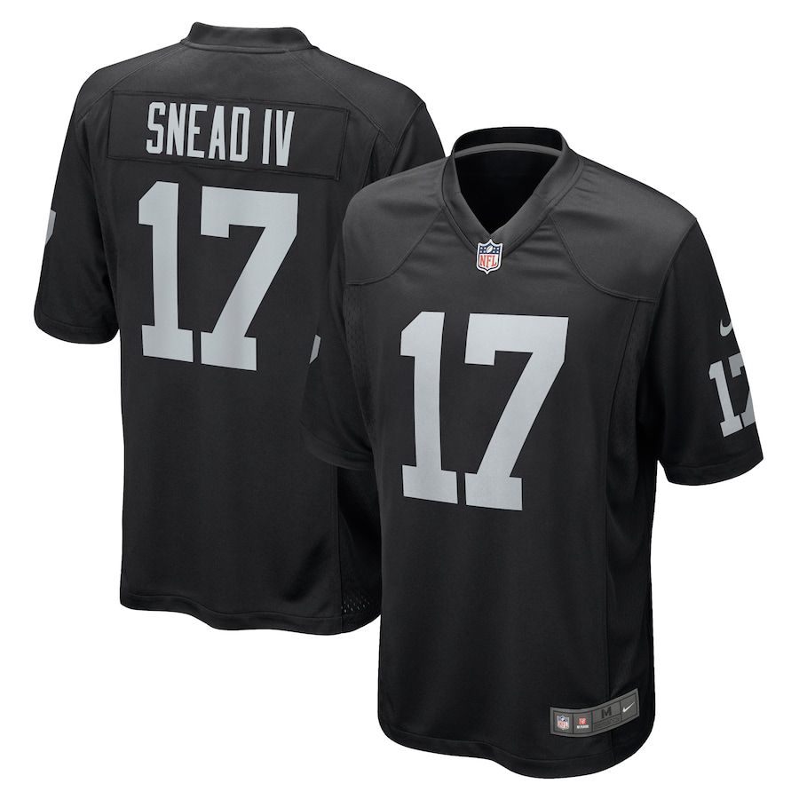 Men Oakland Raiders #17 Willie Snead IV Nike Black Game NFL Jersey->oakland raiders->NFL Jersey